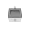 Castello Usa Nile 24-inch White Vanity Set with Gray Top and Chrome Handles CB-MC-24W-CHR-2053-GR - alternate 3